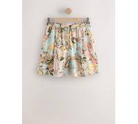Next Pink Lemon Print Linen Blend Drawstring Bermuda Shorts Pink Lemon Print EU 44 (UK 16)