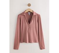 Next Pink N. Premium Long Sleeve Collar Polo Top Pink EU 50 (UK 22)