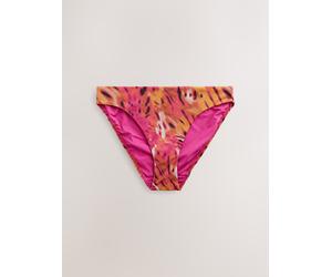Next Pink/Orange Metallic High Leg Print Bikini Bottoms