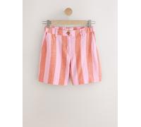 Next Pink/Orange Stripe Linen Blend Shorts Pink/Orange Stripe EU 44 Regular (UK 16 R)