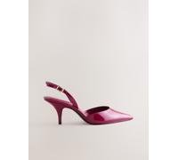 Next Pink Patent Forever Comfort Pointed Toe Curvy Slingback Heels Pink Patent EU 41 (UK 7)