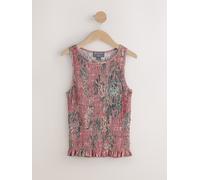 Next Pink Print National Trust x Next Shirred Sleeveless Top