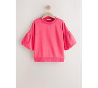 Next Pink Puff Sleeve Short Sleeve Sweat Top