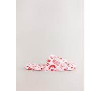 Next Pink/Red Heart Plush Slider Slippers