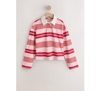 Next Pink/Red Stripe Collared Long Sleeve Rugby Top Pink/Red Stripe L (EU 44-46)