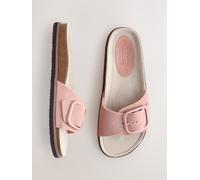 Next Pink Suede Single Strap Footbed Sandals