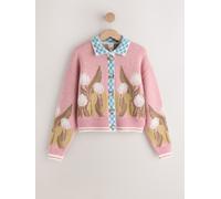 Next Cardigan 'Tulip' olive / vert clair / rose / blanc, Taille XL