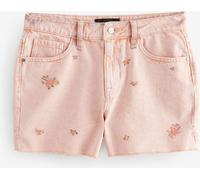 Next Pink Turn Up Embroidered 100% Cotton Shorts Pink 18