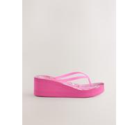 Next Pink Wedge Flip Flops