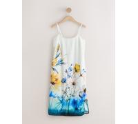 Next Placement Floral Print Midi Slip Summer Dress Placement Floral Print EU 36 Petite (UK 8 P)