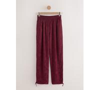 Next Plum Purple Satin Jacquard Harem Trousers