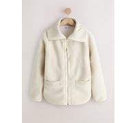 next Polaire zippée Borg avec col côtelé crème XXL (FR 50-52)