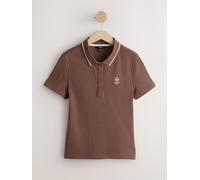 Next Polo ajusté à manches courtes Brun XL (FR 50-52)