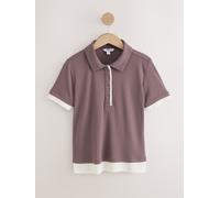 next Polo côtelé à plusieurs épaisseurs violet XS (FR 36)