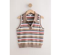 Next Tops en tricot beige foncé / bleu marine / rouge / blanc, Taille 6XL-7XL