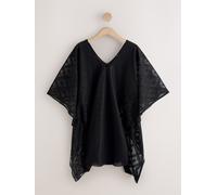 Next Poncho en dentelle à col en V Noir S-M (FR 38-44)