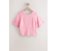 Next Poncho tricoté à dos torsadé Rose L (FR 46-48)