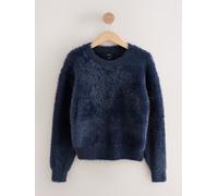 next Pull à col rond en tissu effet ours en peluche bleu XS Reg (FR 36)