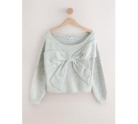 Next Pull à épaules dénudées avec naud et sequins Gris XL Regular (FR 50-52)