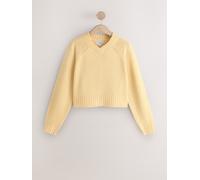 next Pull col V en laine d'agneau N. Premium 100% jaune XL Regular (FR 50-52)