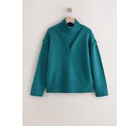 next Pull double épaisseur en Blend coton/laine bleu L Regular (FR 46-48)