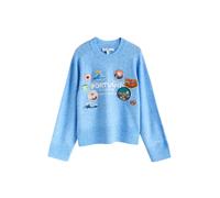 Next Pull-over bleu chiné / marron / sapin / blanc, Taille XXL-XXXL