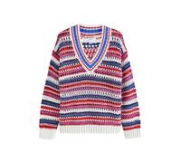 Next Pull-over bleu / violet / rouge / blanc, Taille S