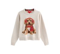 Next Pull-over crème / noisette / rouge, Taille 4XL-5XL