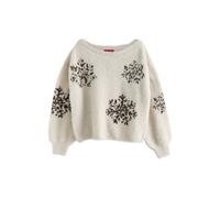 Next Pull-over écru / brun foncé / or / noir, Taille XXL