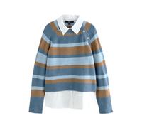 Next Pull-over opal / bleu clair / caramel / blanc, Taille L