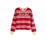 Next Pull-over sable / or / rouge cerise, Taille XS