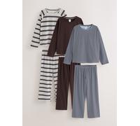 Next Pyjama à manches longues 3 Pack Brun S Tall (FR 38-40)