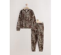 Next Pyjama crème / chocolat / noir, Taille 4XL-5XL