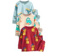 Next Pyjama beige / bleu clair / jaune / rouge foncé, Taille 104