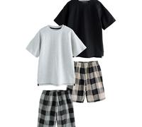 Next Pyjama beige foncé / gris / noir, Taille 152