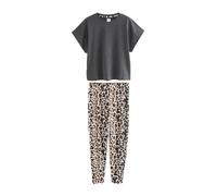 Next Pyjama beige / marron / gris foncé / noir, Taille 4XL-5XL