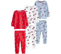 Next Pyjama bleu clair / baie / rouge / blanc naturel, Taille 128