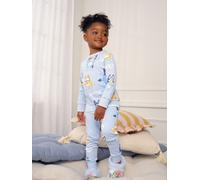 Next Pyjama bleu clair / bleu foncé / orange, Taille 98