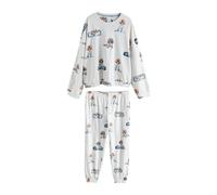 Next Pyjama bleu marine / bleu clair / cappuccino / gris clair, Taille XXL