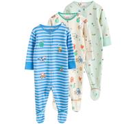 Next Pyjama bleu roi / jaune pastel / gris chiné / vert pastel, Taille 74