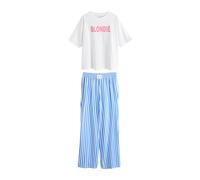 Next Pyjama bleu / rose / blanc, Taille XXL-XXXL