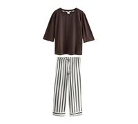Next Pyjama chocolat / noir / blanc, Taille XL