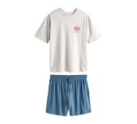 Next Pyjama court bleu / bleu clair / rouge / blanc, Taille S