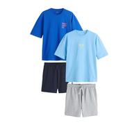 Next Pyjama court bleu / bleu marine / bleu clair / gris, Taille L