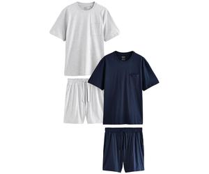 Next Pyjama court bleu marine / gris chiné, Taille L