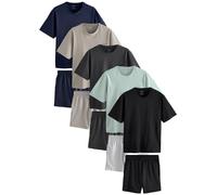 Next Pyjama court bleu marine / taupe / anthracite / menthe / noir, Taille XXL