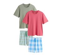 Next Pyjama court bleu roi / vert / framboise / blanc, Taille XXXL
