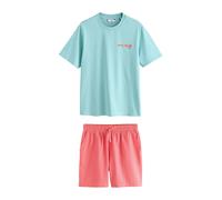 Next Pyjama court bleu / turquoise / orange / rouge, Taille XL
