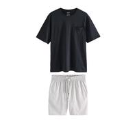 Next Pyjama court gris clair / noir, Taille M