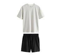 Next Pyjama court gris clair / noir, Taille XL